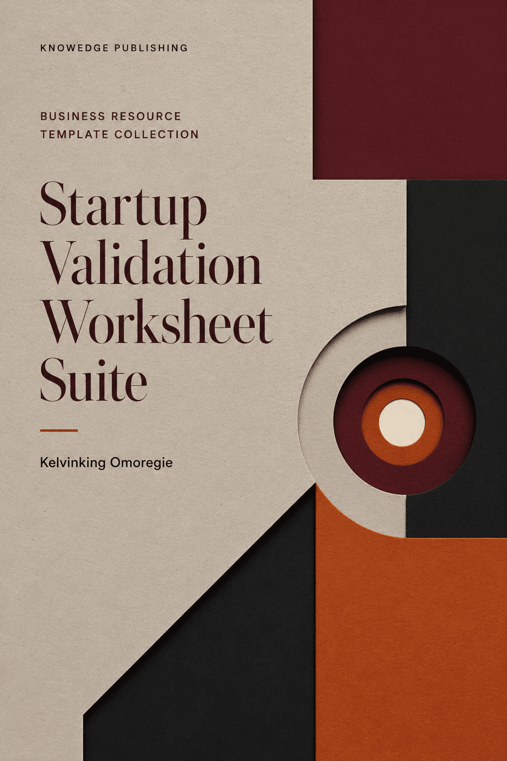 Cover of Startup Validation Worksheet Suite